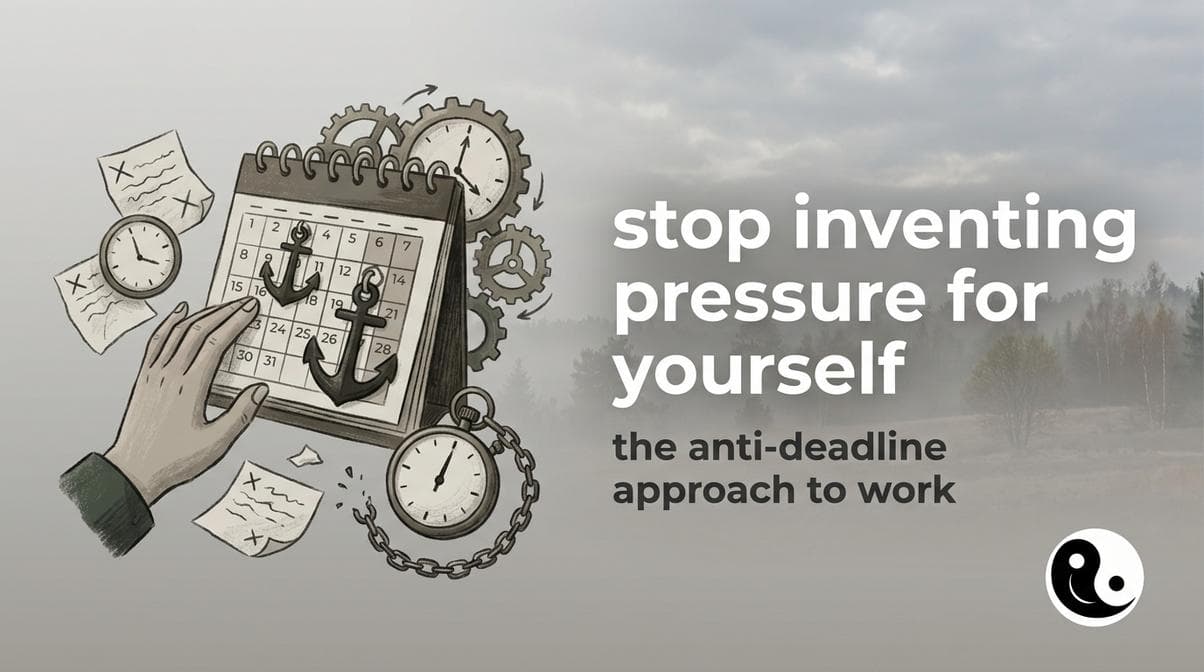 self-impose deadlines